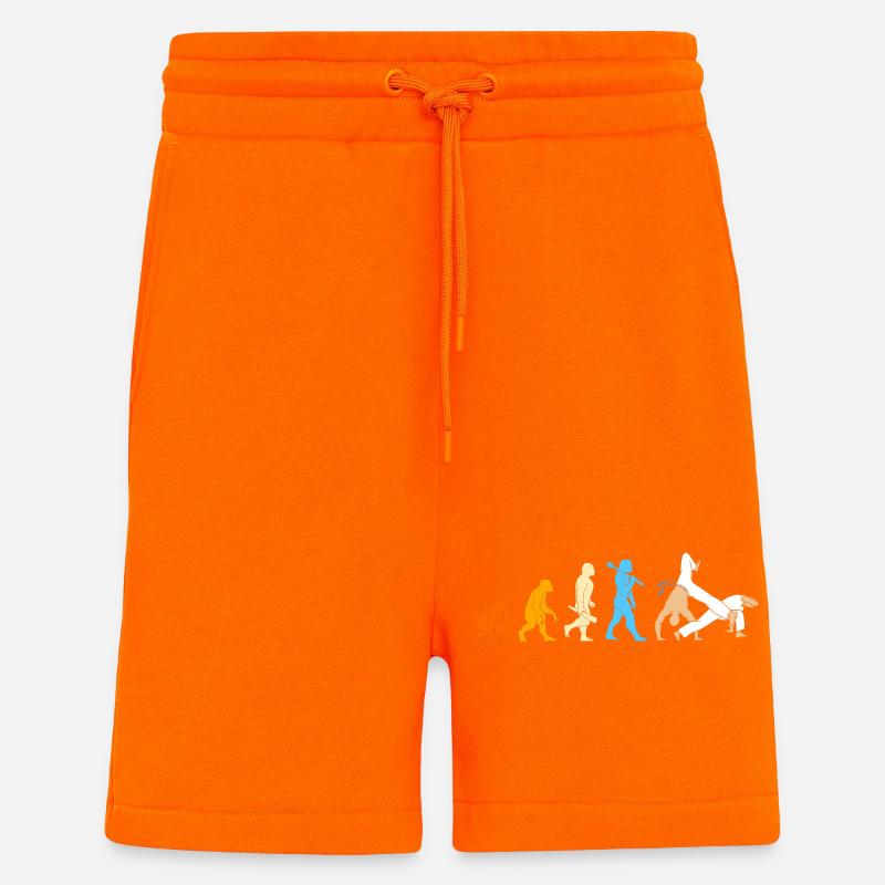 Évolution de la capoeira - Short bio décontracté fabriqué en UE - SUNSET ORANGE