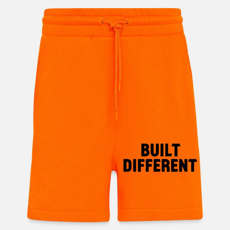 Création de lettres à déclaration différentes - Short bio décontracté fabriqué en UE - SUNSET ORANGE