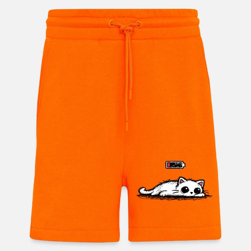 Battery low – Süße Katze Minimal Statement - Shorts - made by SPREAD - SUNSET ORANGE
