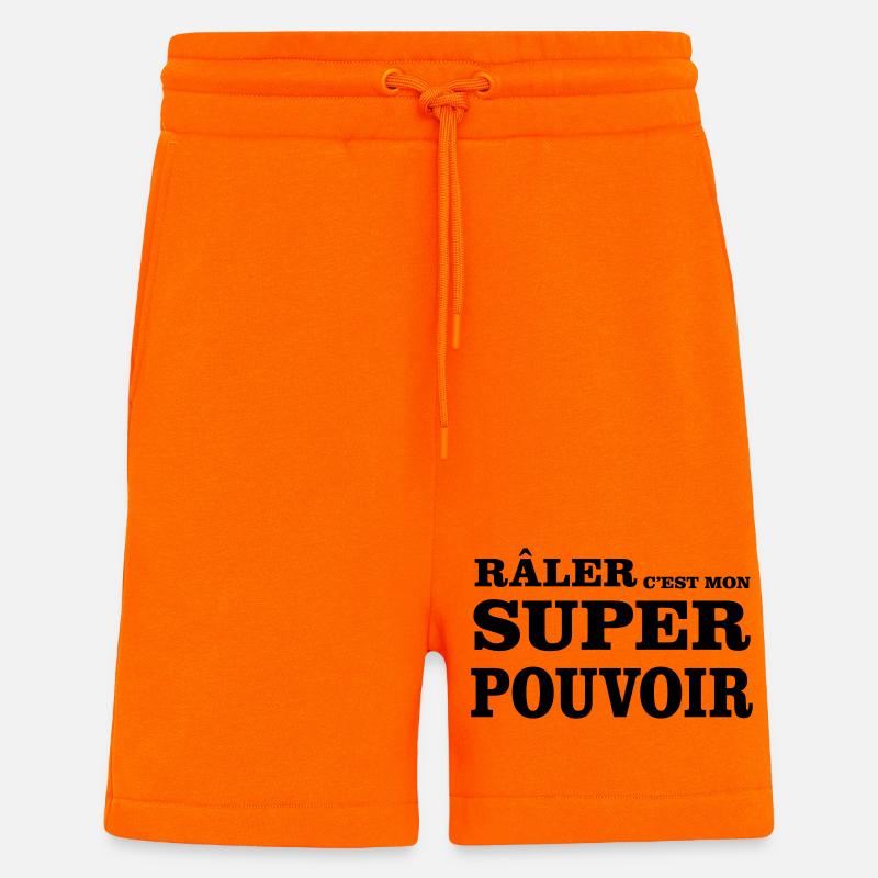 Râler C'est Mon SUPER POUVOIR - Short bio décontracté fabriqué en UE - SUNSET ORANGE