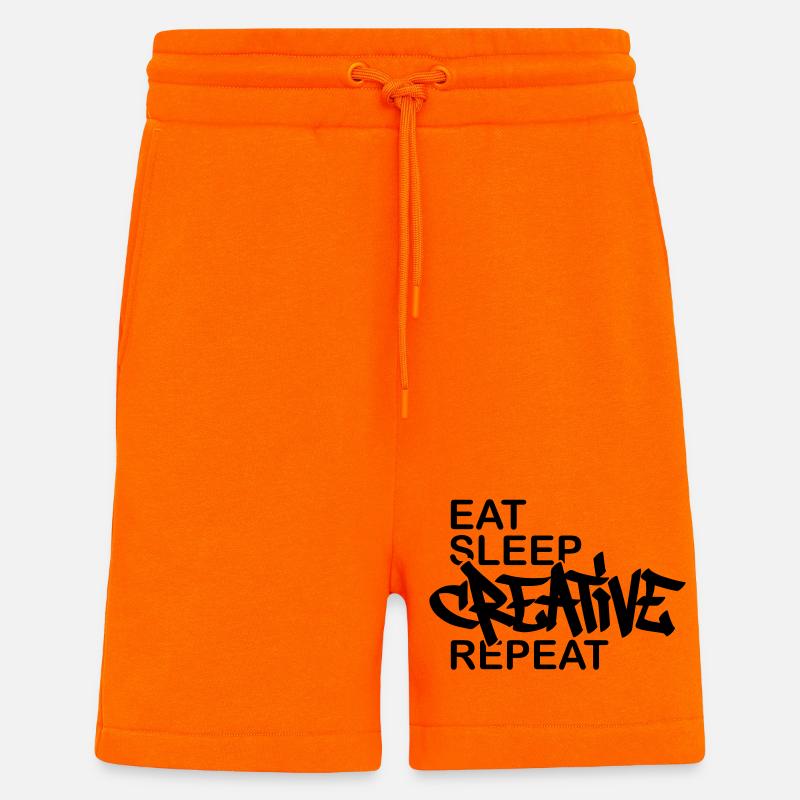 Journée du Graffiti Devise Créative - Short bio décontracté fabriqué en UE - SUNSET ORANGE
