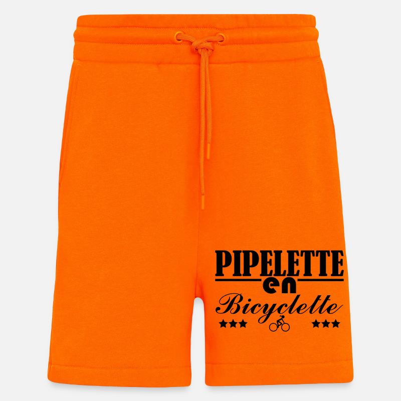 Pipelette auf einem Fahrrad - Shorts - made by SPREAD - SUNSET ORANGE