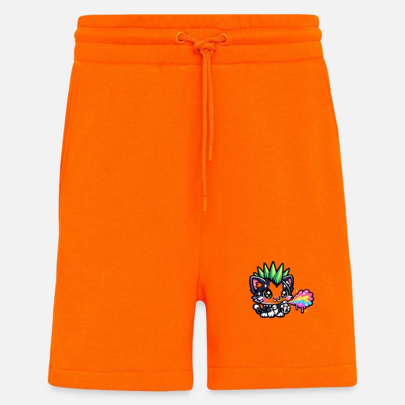 Punkkätzchen Neon Sprühfarben - Shorts - made by SPREAD - SUNSET ORANGE