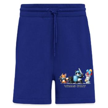 Falsche Party – Ritter, Schurke, Magier & Geburtst - Shorts - made by SPREAD - Iconic Blue - Vorne