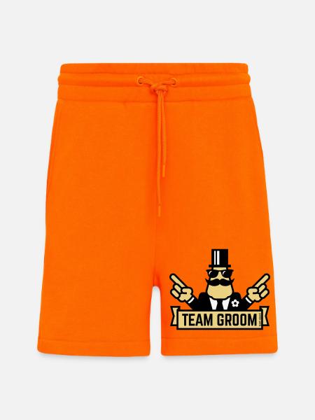 Team Groom (Pointing Stag Night Bachelor Party 3C) - Shorts - made by SPREAD - SUNSET ORANGE