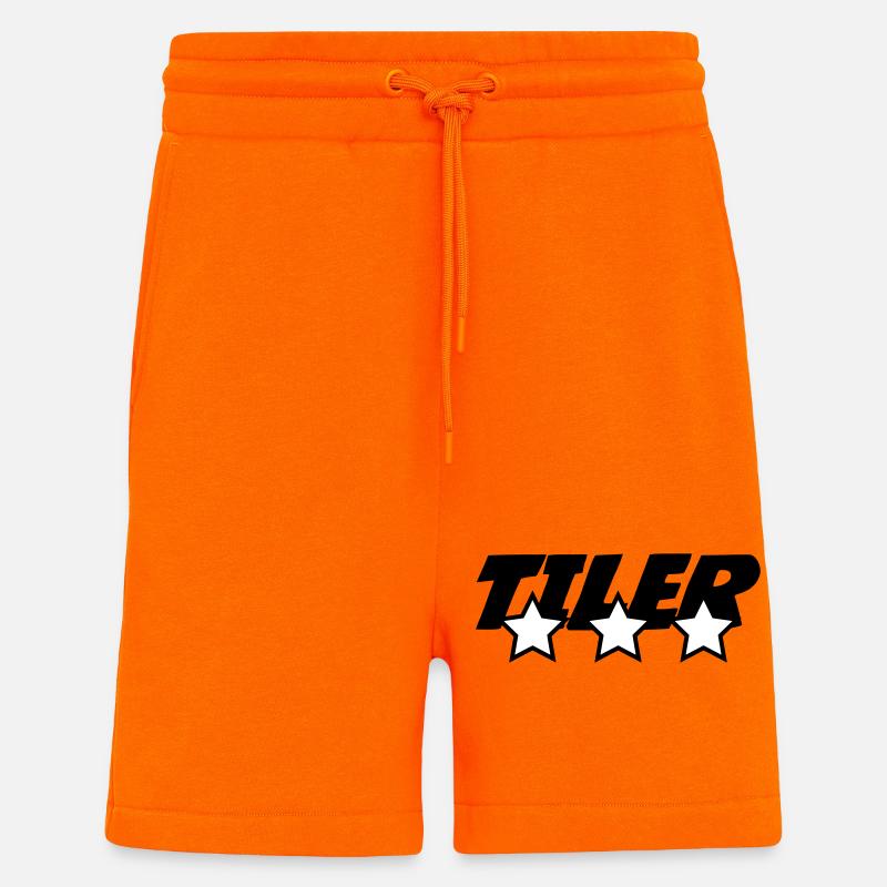 Tiler *** pro tile laying precision craft - Shorts - made by SPREAD - SUNSET ORANGE