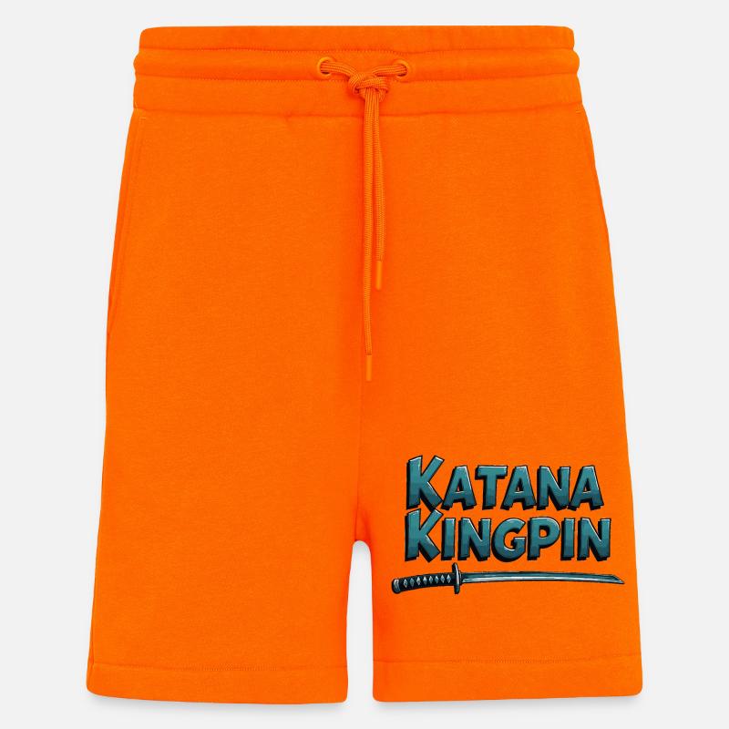 Katana Kingpin – Samurai Statement - Shorts - made by SPREAD - SUNSET ORANGE
