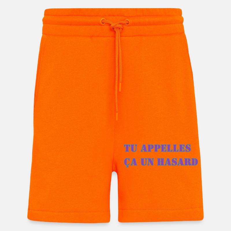 TU APPELLES ÇA UN HASARD - Short bio décontracté fabriqué en UE - SUNSET ORANGE