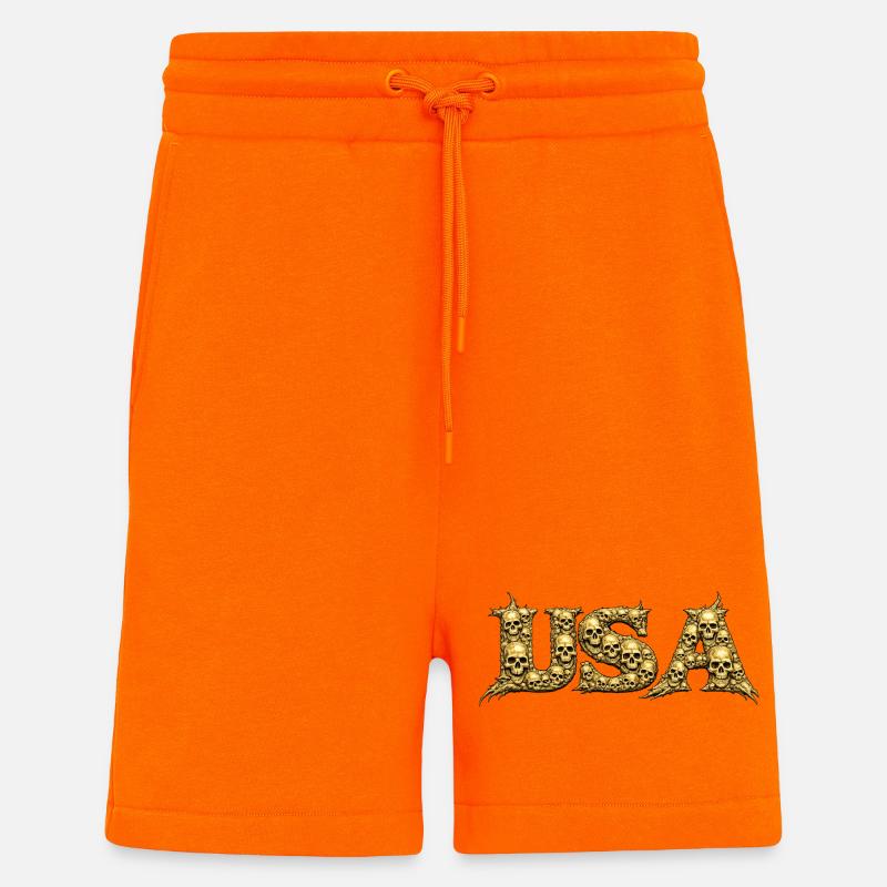 USA Schädelranke Gothic Logo - Shorts - made by SPREAD - SUNSET ORANGE