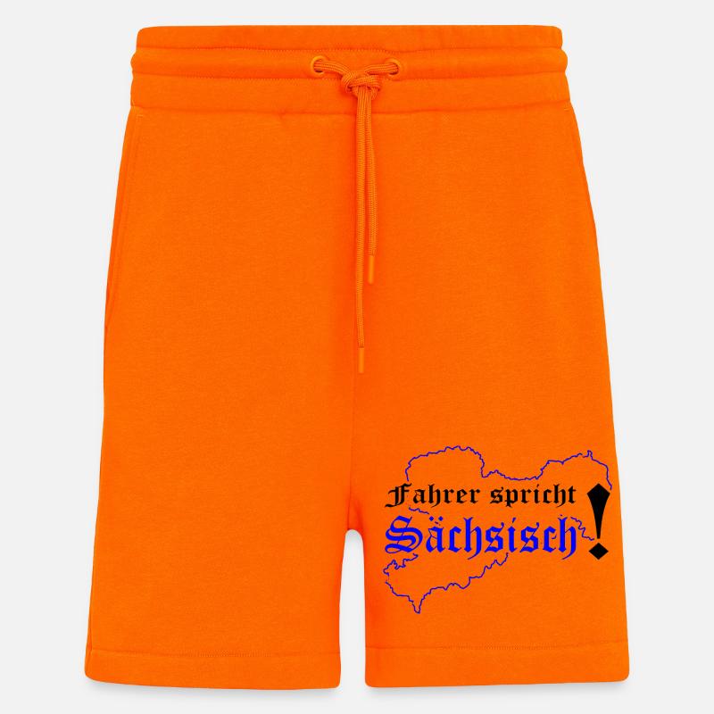 Dialecte saxon saxon de Saxe - Short bio décontracté fabriqué en UE - SUNSET ORANGE