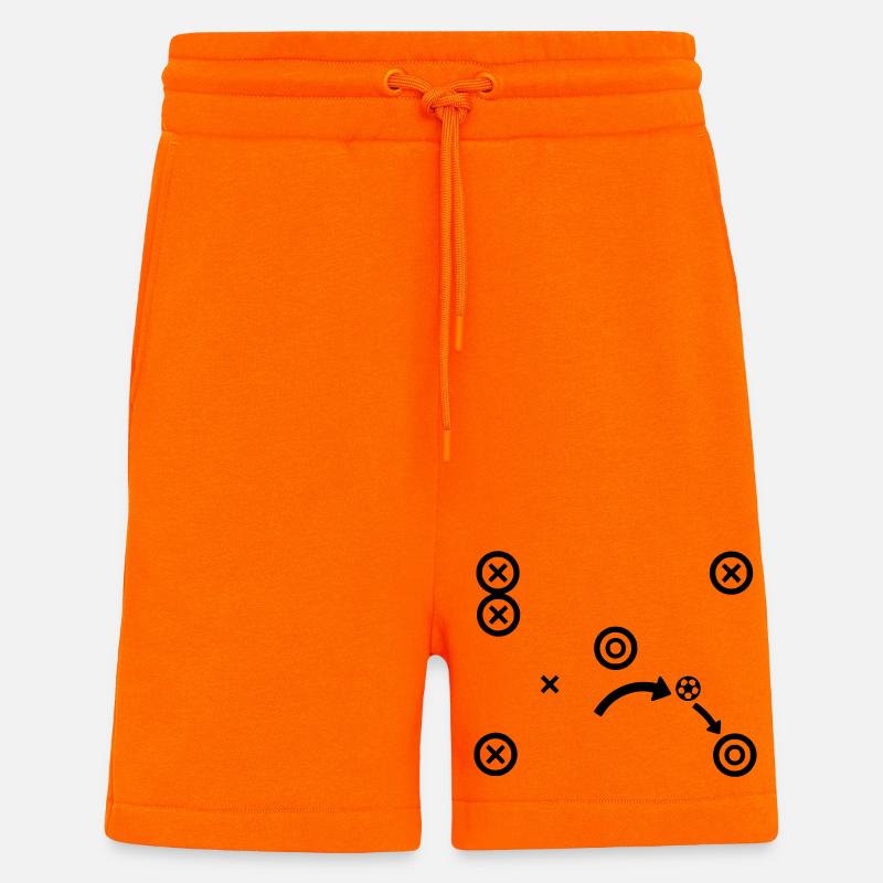 Soccer Tactics Coach Strategy Vector - Shorts - made by SPREAD - SUNSET ORANGE