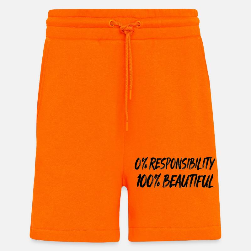 0 % de responsabilité, 100 % de beauté - Short bio décontracté fabriqué en UE - SUNSET ORANGE