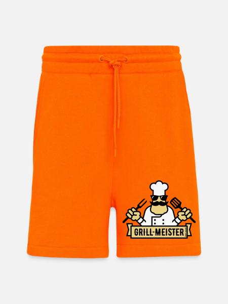 Grillmeister (Grilling / Barbecue / BBQ / 3C) - Shorts - made by SPREAD - SUNSET ORANGE