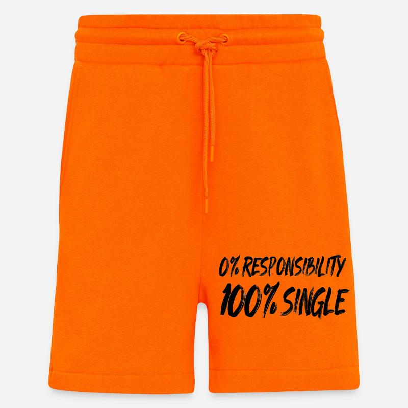 0 % de responsabilité, 100 % de célibataire - Short bio décontracté fabriqué en UE - SUNSET ORANGE