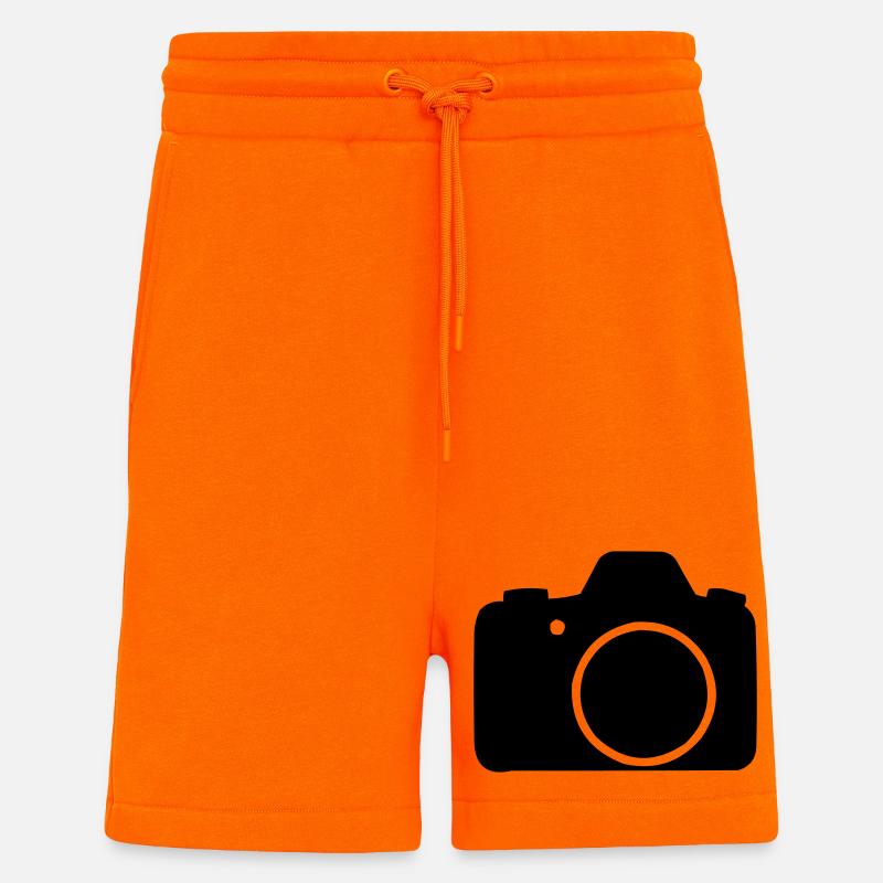 Caméra - Short bio décontracté fabriqué en UE - SUNSET ORANGE