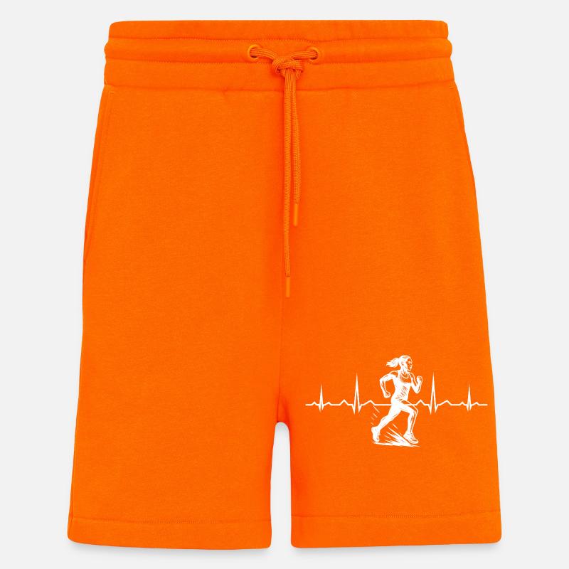Conception compacte pour la course automobile - Short bio décontracté fabriqué en UE - SUNSET ORANGE