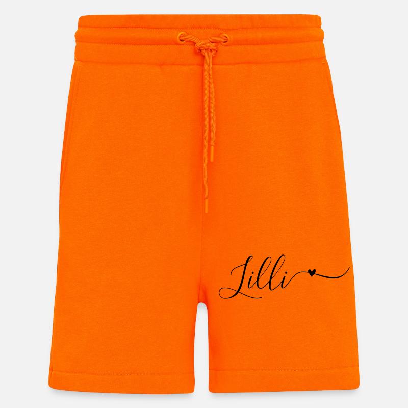 Lilli Name Vorname Dekorativ - Shorts - made by SPREAD - SUNSET ORANGE