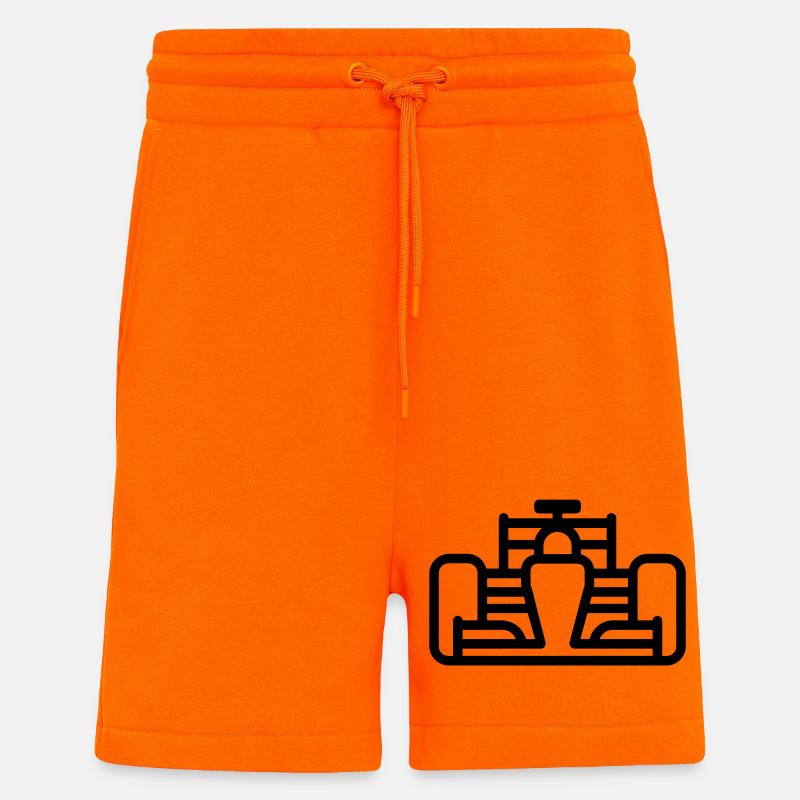 voiture de course - Short bio décontracté fabriqué en UE - SUNSET ORANGE