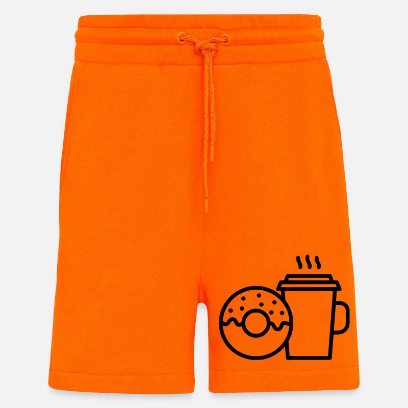 Donut and Coffee Mug - Shorts - made by SPREAD - SUNSET ORANGE