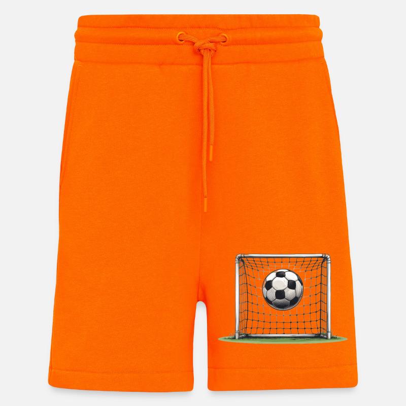 Lancer de but dans le but - Short bio décontracté fabriqué en UE - SUNSET ORANGE