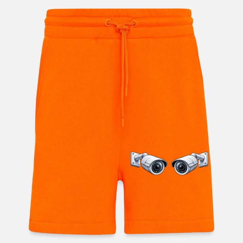 Caméra de surveillance - Short bio décontracté fabriqué en UE - SUNSET ORANGE