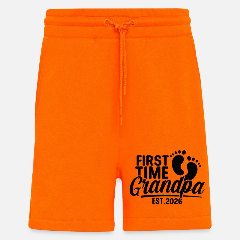 Opa 2026 - Stolzer Opa - Geschenkidee - Shorts - made by SPREAD - SUNSET ORANGE