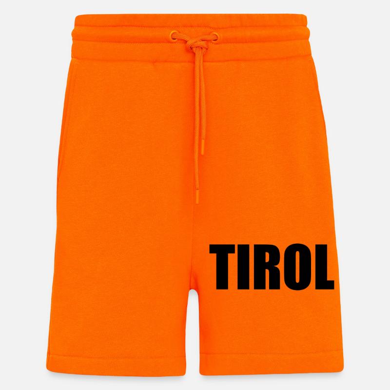 TIROL Logo schwarz - Shorts - made by SPREAD - SUNSET ORANGE