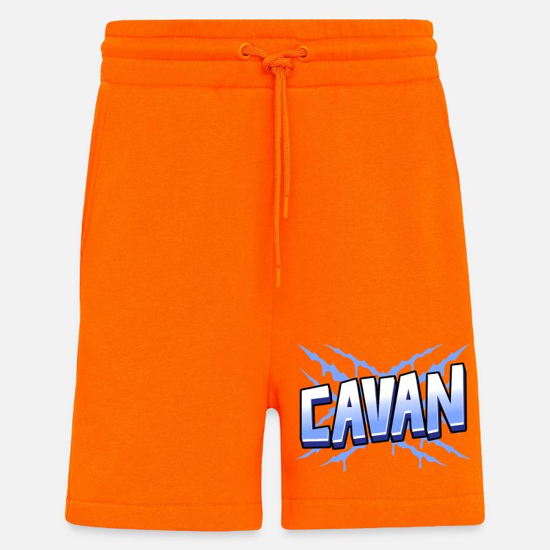 Comté de Cavan, Irlande - Short bio décontracté fabriqué en UE - SUNSET ORANGE