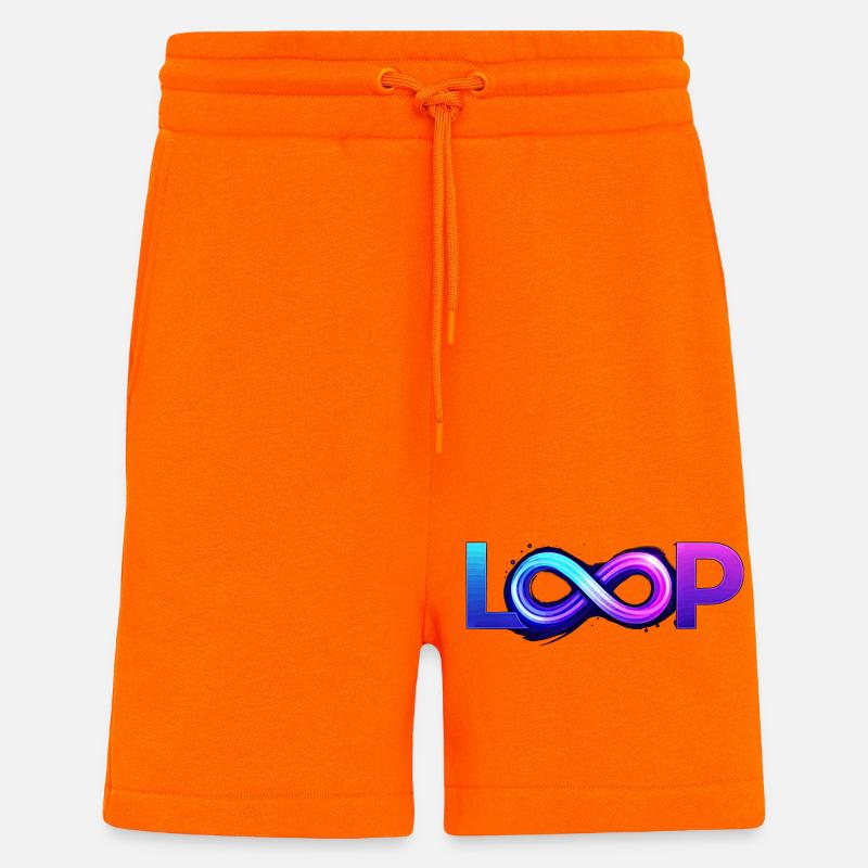 Neon Loop Unendlichkeit - Shorts - made by SPREAD - SUNSET ORANGE