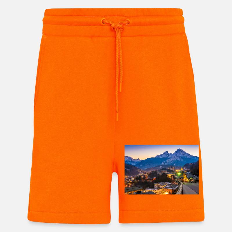 Berchtesgaden mit Watzmann - Shorts - made by SPREAD - SUNSET ORANGE