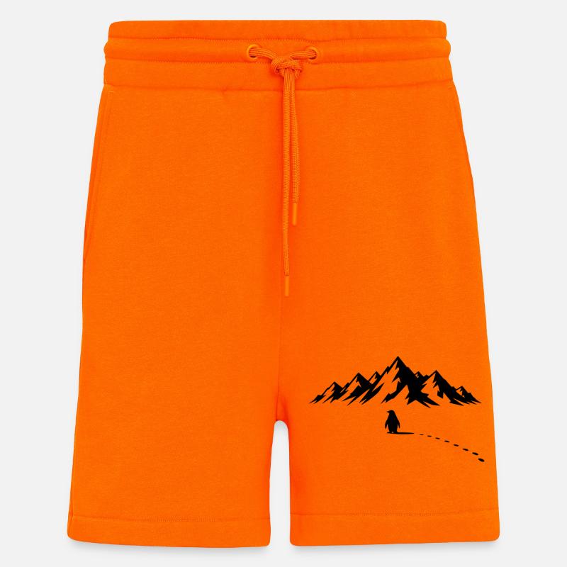 Pinguin Eisberg - Short bio décontracté fabriqué en UE - SUNSET ORANGE