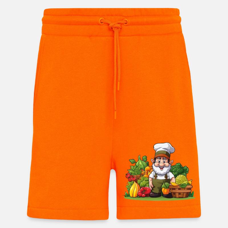 Chef chez Gemüseparadies - Short bio décontracté fabriqué en UE - SUNSET ORANGE