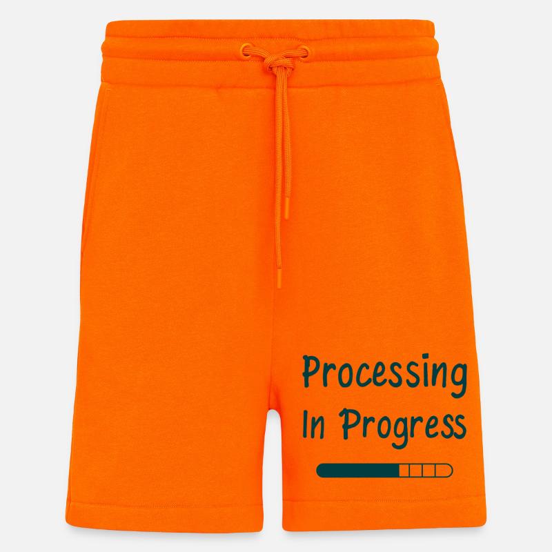 Processing In Progress Ladebalken Statement - Shorts - made by SPREAD - SUNSET ORANGE