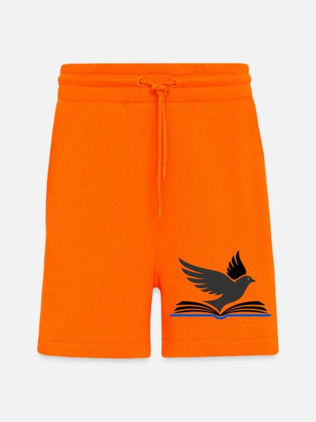 Bird flies out of book - Shorts - made by SPREAD - SUNSET ORANGE