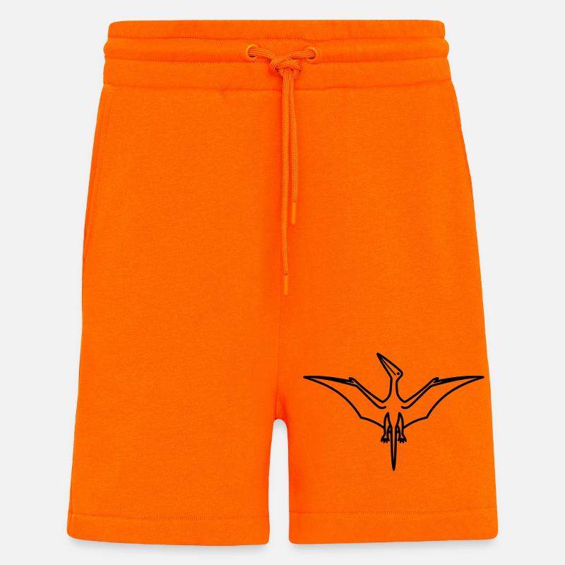 ptérodactyle - Short bio décontracté fabriqué en UE - SUNSET ORANGE