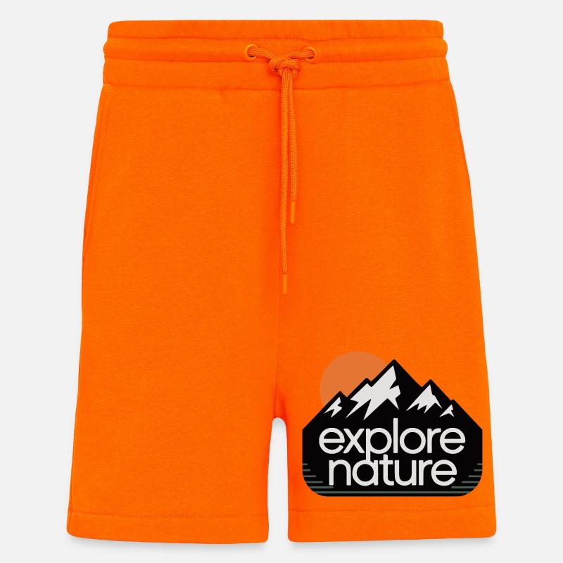 Explore Nature Mountains Sunset - Shorts - made by SPREAD - SUNSET ORANGE