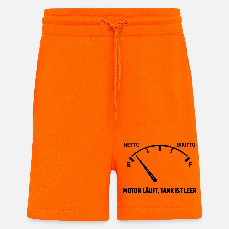 Engine runs tank empty - Shorts - made by SPREAD - SUNSET ORANGE