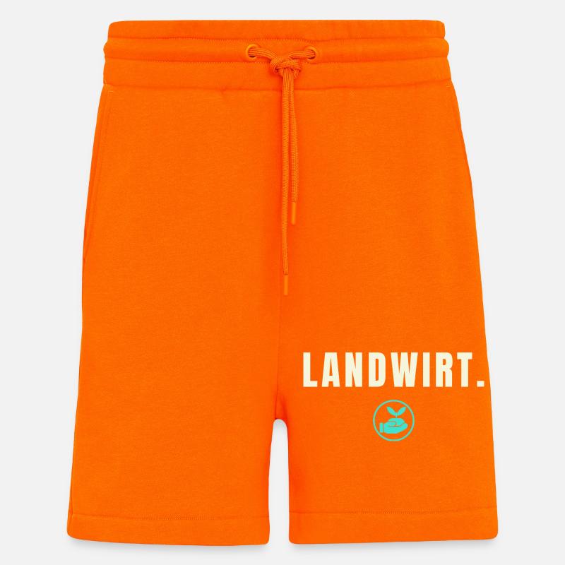 Édition Succès Fermier - Main & Pomme - Short bio décontracté fabriqué en UE - SUNSET ORANGE