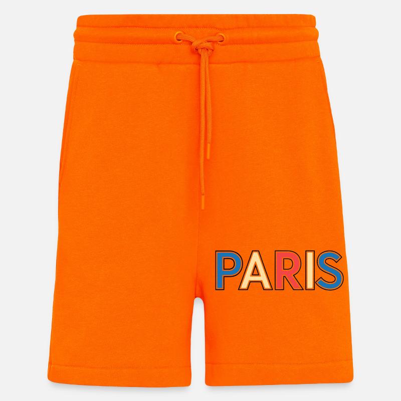 Mehrfarbiges Retro-Paris - Shorts - made by SPREAD - SUNSET ORANGE