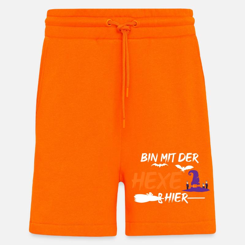 Sorcière d’Halloween - Short bio décontracté fabriqué en UE - SUNSET ORANGE