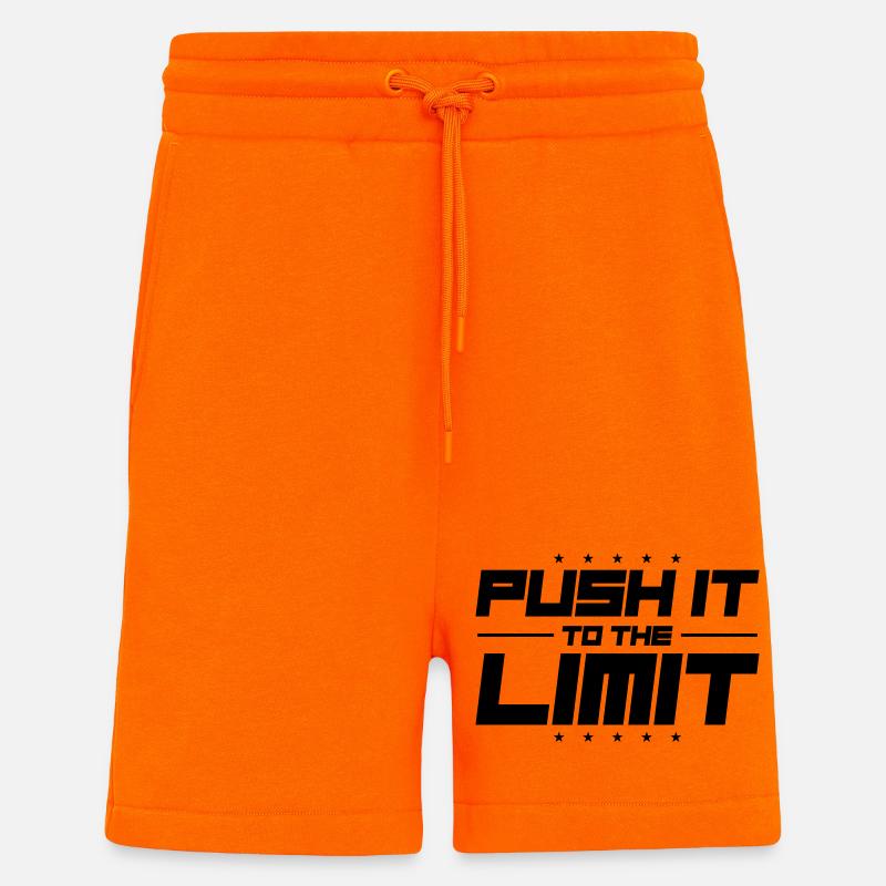 Poussez ça à la limite - Short bio décontracté fabriqué en UE - SUNSET ORANGE