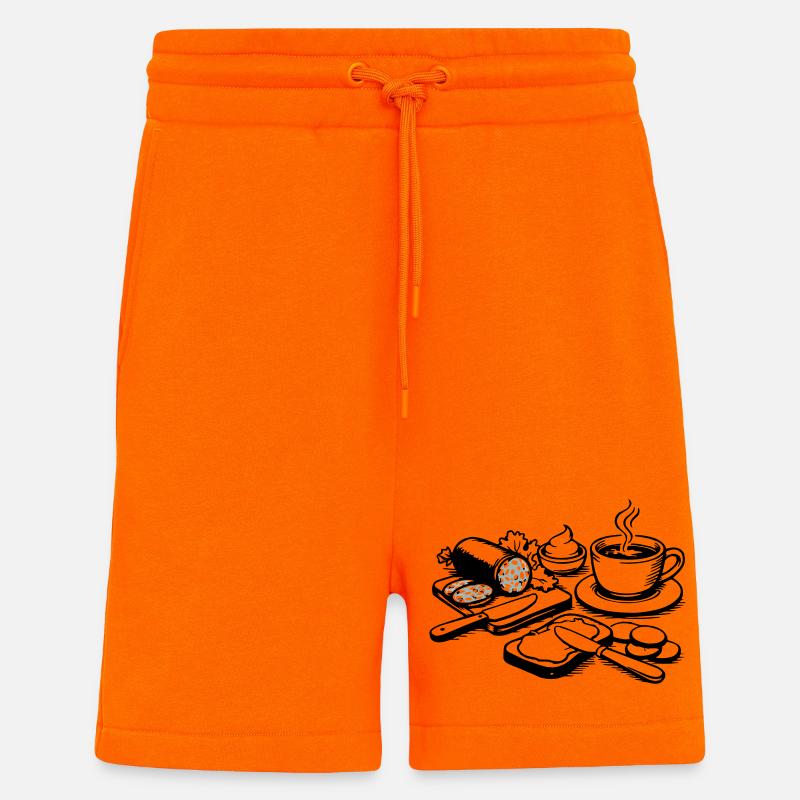 repas - Short bio décontracté fabriqué en UE - SUNSET ORANGE