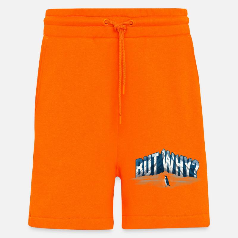 Nihilist Penguin But Why? - Shorts - made by SPREAD - SUNSET ORANGE