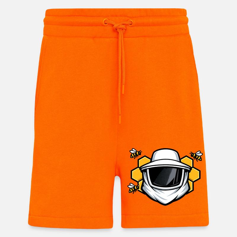 Imker Schutzhelm mit Bienen Design - Shorts - made by SPREAD - SUNSET ORANGE