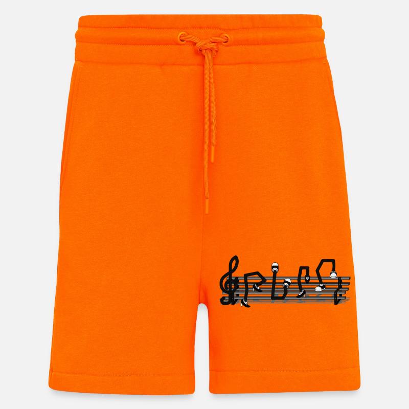 DONNE LA NOTE - Short bio décontracté fabriqué en UE - SUNSET ORANGE