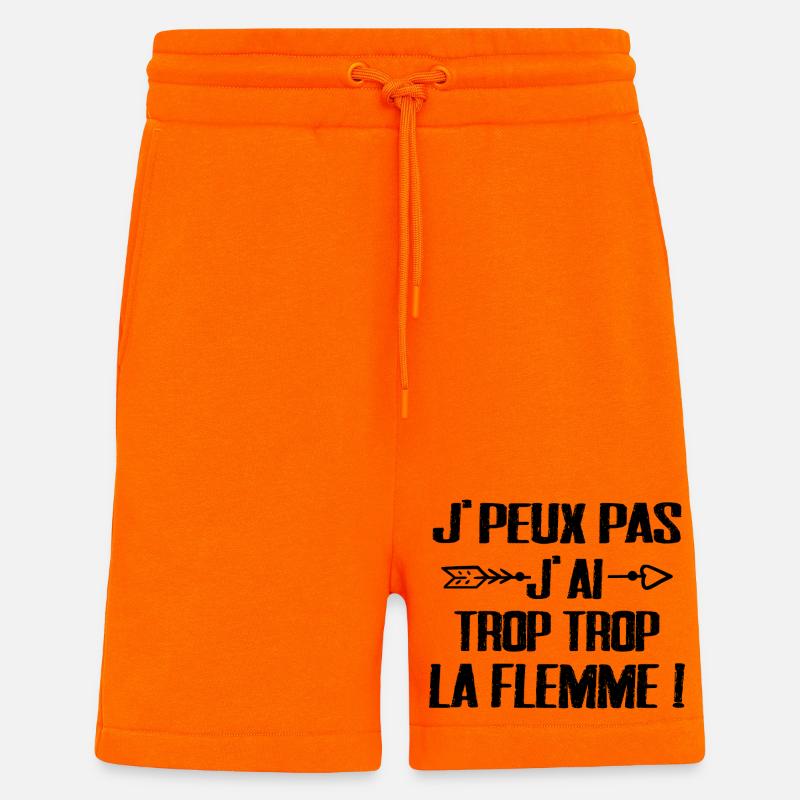 I can't I'm too lazy - Shorts - made by SPREAD - SUNSET ORANGE