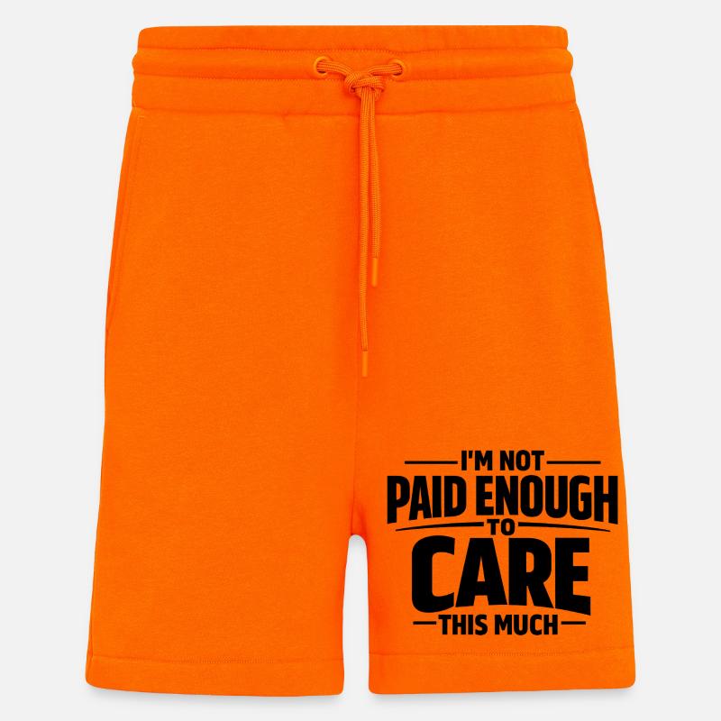I don't care middle finger statement - Shorts - made by SPREAD - SUNSET ORANGE