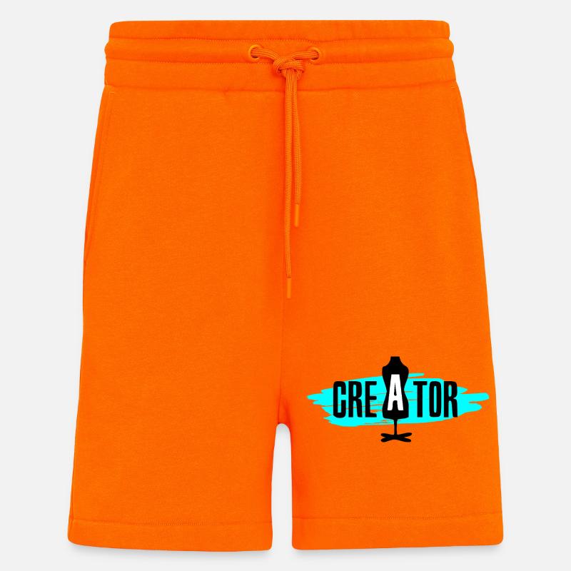 Creator - Blue - Shorts - made by SPREAD - SUNSET ORANGE