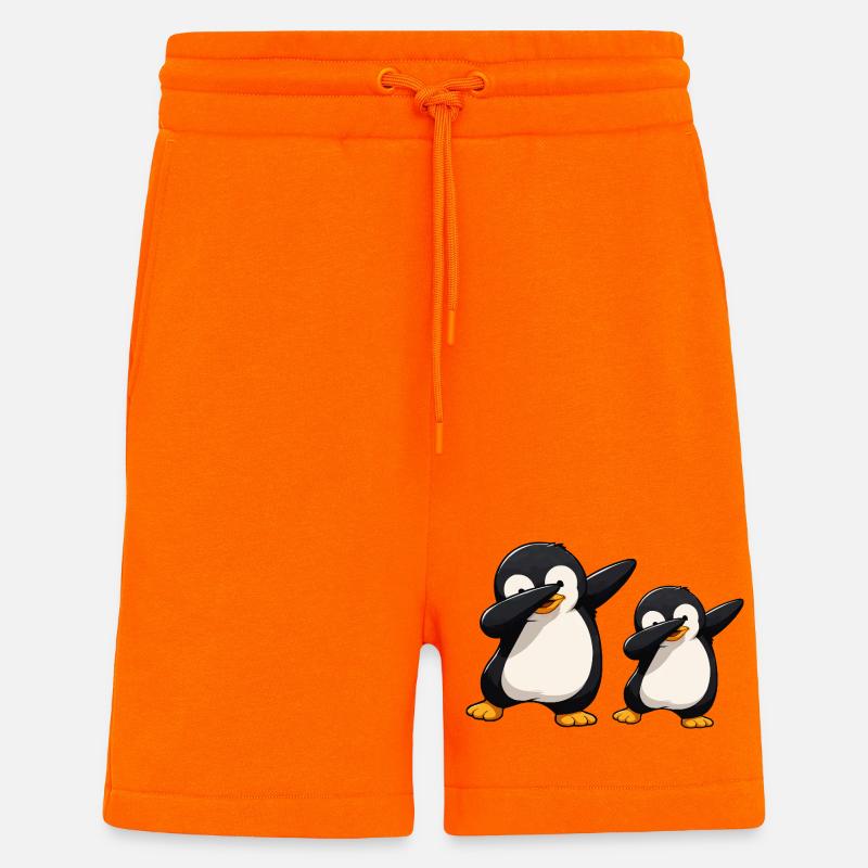 Pinguin Dab Duo - Shorts - made by SPREAD - SUNSET ORANGE