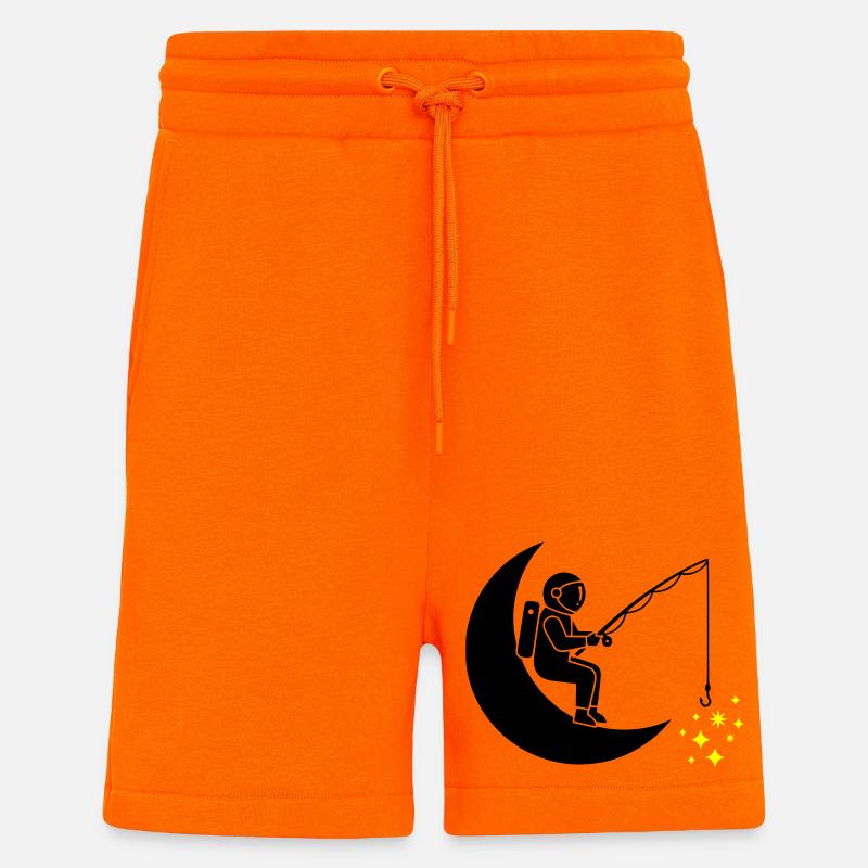 Lune Étoile de pêche pour astronautes - Short bio décontracté fabriqué en UE - SUNSET ORANGE